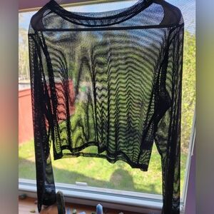 Shein Mesh Long Sleeve Top